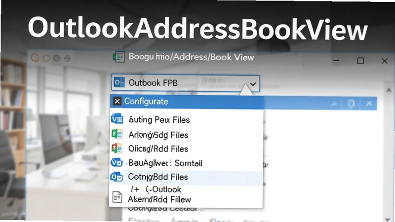 OutlookAddressBookView�Զ�ʶ����Outlook�����ļ��Ľ���ʾ��ͼ����������Ϊ�����˵�չ��״̬������Ϊģ���İ칫�ҳ�����ͻ�����������������ļ��б�������Booguģ������