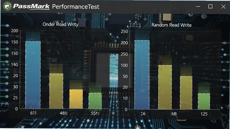 PassMark PerformanceTest Ӳ�̲���ģ����д��������ʾ˳���д�������д��״ͼ������Ϊ��·����������������Ч��ͻ���洢���ܶԱ�