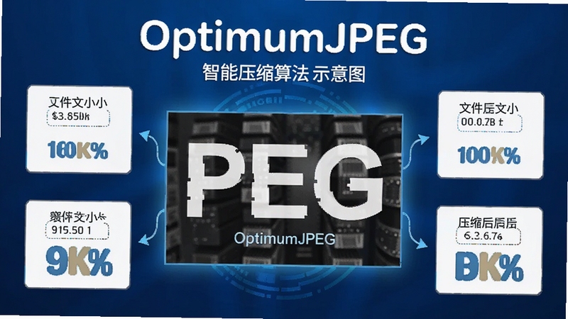 OptimumJPEG ����ѹ���㷨ʾ��ͼ����������Ϊһ�Ÿ߷ֱ��� JPEG ͼƬ����Χ������ѹ��ǰ���ļ���С�Ա����ݣ�����Ϊ�Ƽ������䣬ͻ�� OptimumJPEG ��������