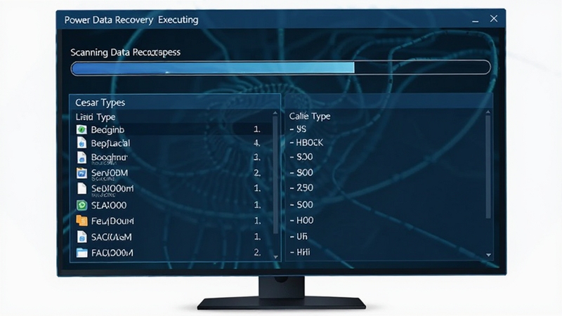 Power Data Recovery ����ִ�����ɨ�裬��Ļ����ʾɨ����������ļ����ͷ����б�����������ֱ�ۣ��Ƽ�����ɫ������Booguģ������