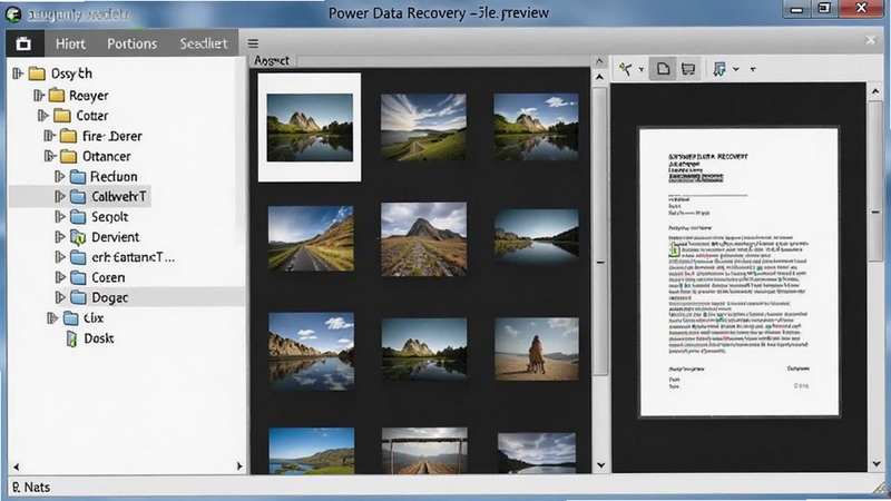 Power Data Recovery �ļ�Ԥ�����ڣ����ΪĿ¼�����Ҳ���ʾͼƬ����ͼ���ĵ�Ԥ�������沼�ֺ���������Booguģ������