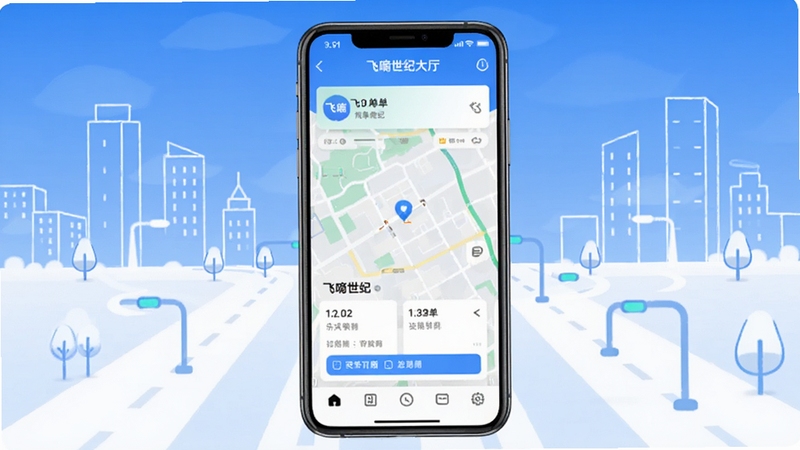 ��������˾����APP������չʾ�������������һ�������ֻ�����Ļ��ʾ�������ͽӵ�������ͼ�붩����Ƭ������Ϊ���е�·��ʻ����ɫ�������׽���Ϊ�������ֿƼ����������ҵ�����������������ʺ���Ϊ��������ҳ��ͷͼ