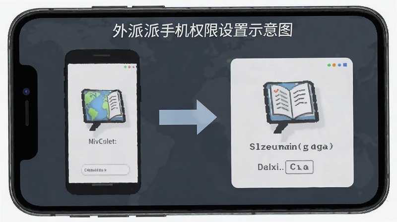 外派派 手机权限设置示意图