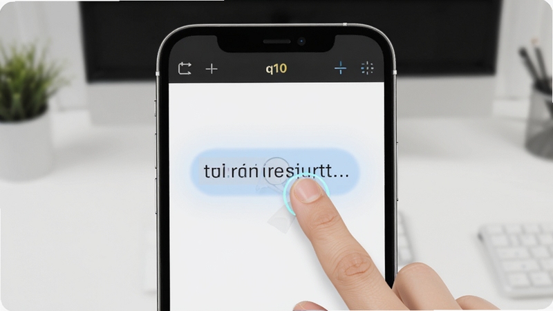 q10�ı��༭�����Ʋ���ʾ��ͼ����ָ���ֻ���Ļ��˫��ѡ�����֣���Χ�е���ɫ������������������ִ�