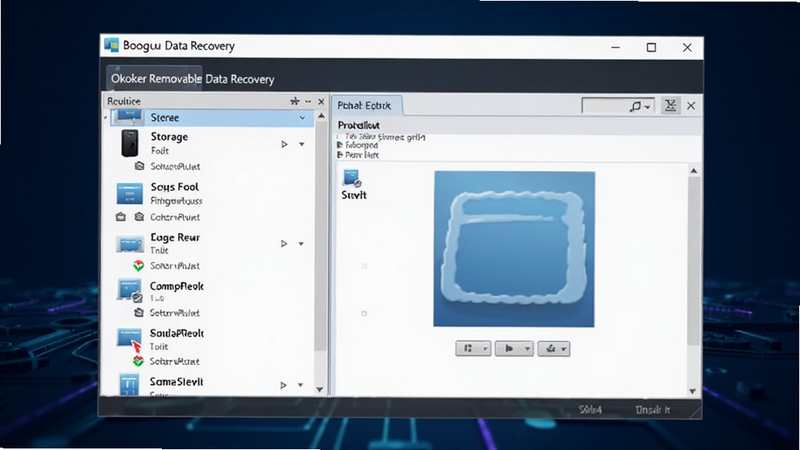 Okoker Removable Data Recovery ����������Ԥ��ͼ����������չʾ�����������ڣ����Ϊ�洢�豸�б����Ҳ�Ϊɨ����Ԥ�����򣬱���Ϊ����ɫ�Ƽ��н��䣬������רҵ��࣬����Booguģ������