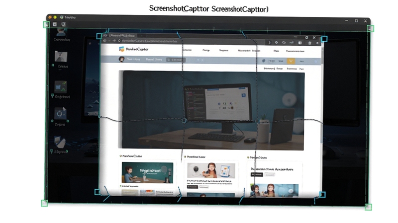 һ��ʾ��ͼ��չʾ ScreenshotCaptor ����ִ�й������ڲ�׽���ܣ�������һ����������ҳ���ڱ������Զ�������ƴ�ӳ�һ��������ͼƬ����Ļ��Ե�в�׽�����ߣ�����Ϊ��ɫ�Ƽ������棬����������ǿ���ܡ�