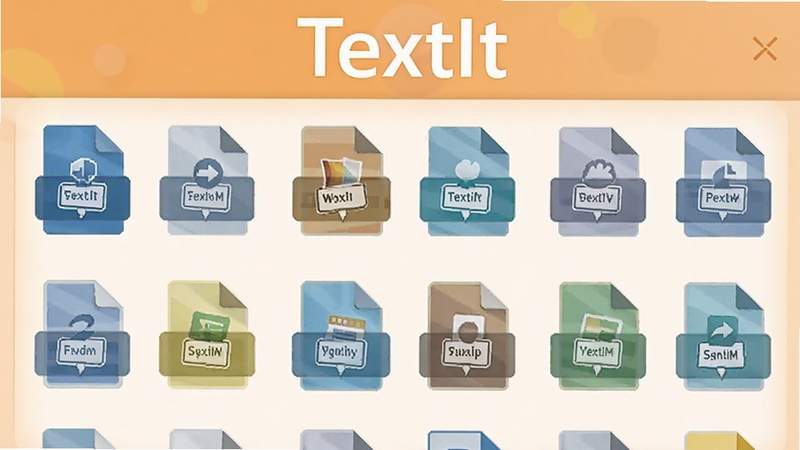 TextIt ������ʽѡ����棬����չʾ����ļ���ʽͼ���������У�����Ϊ����ɫ���䣬�������� TextIt ��ʾ��ͼ���Ϸ�������������