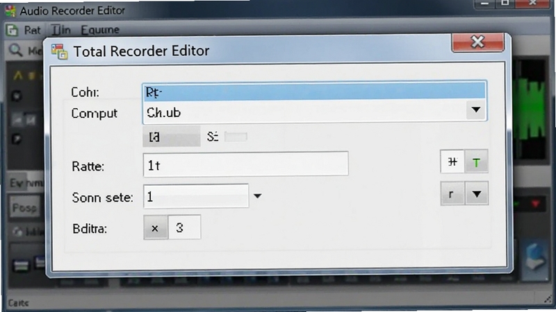 Total Recorder Editor ��ʽ�������ô��ڣ��������и�ʽ�����˵��ͱ�����ѡ�����Ϊ�����������棬ͻ����Ƶ������ù���