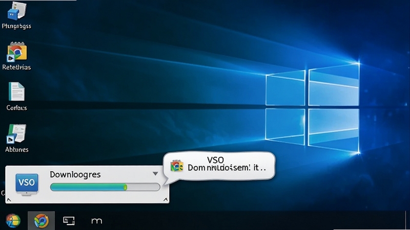 VSO Downloader��̨����״̬ʾ��ͼ��ϵͳ����������ʾ����ͼ�꣬�Ա������ؽ���������ʾ���ݣ�����ΪWindows���滷����������������ͻ����̨��Ĭ�����ص�
