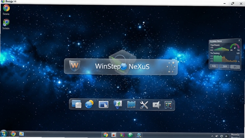 WinStep NeXuS ����������ȫòչʾ����������Ϊ��͸�������ʸеĳ���ͣ��������������Ϊ����ɫ�����ǿձ�ֽ�������Ҳ�����ϵͳ��Դ���С������������Ƽ���ʮ�㣬���� Boogu ģ������