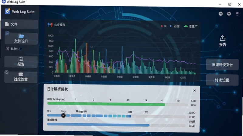 Web Log Suite ����������ȫòչʾ����������Ϊ�����Ǳ���������ʾ��ɫ����ͳ��ͼ������־����������������Ϊ����ɫ�Ƽ��н��䣬���ֲܷ����ļ����롢���浼�����������õȹ��ܰ�ť��������רҵ��࣬����Booguģ������