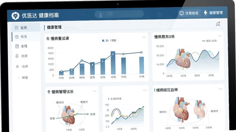 优医达 健康档案 数据 图表 慢病 管理 界面 图