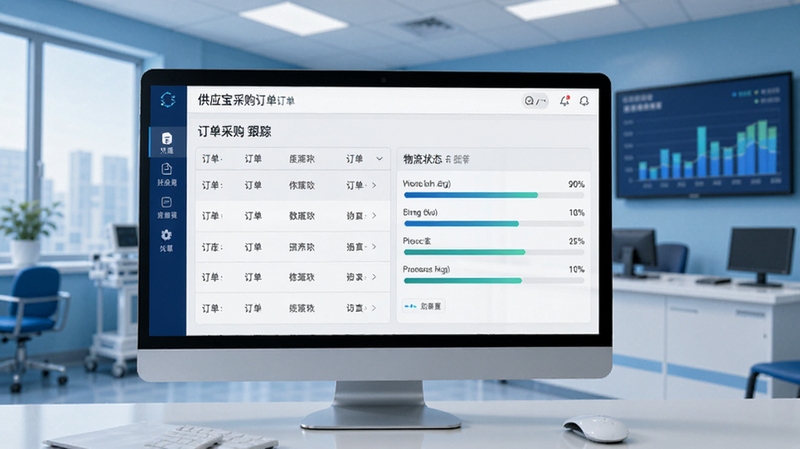 ��Ӧ���ɹ��������ٽ��棬����չʾ�����б�������״̬������������ΪҽԺ�ɹ��칫�ҳ�������ɫ��Ϊ�������ݿ��ӻ�ͼ��������Booguģ������