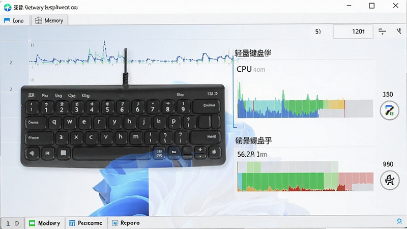 �������μ��̰����������е���Դռ��ʾ��ͼ������չʾWindows����������и��������͵�CPU���ڴ�ռ�����ݣ�����Ϊ����ϵͳ��ؽ��棬ͻ������������Ч���ص�