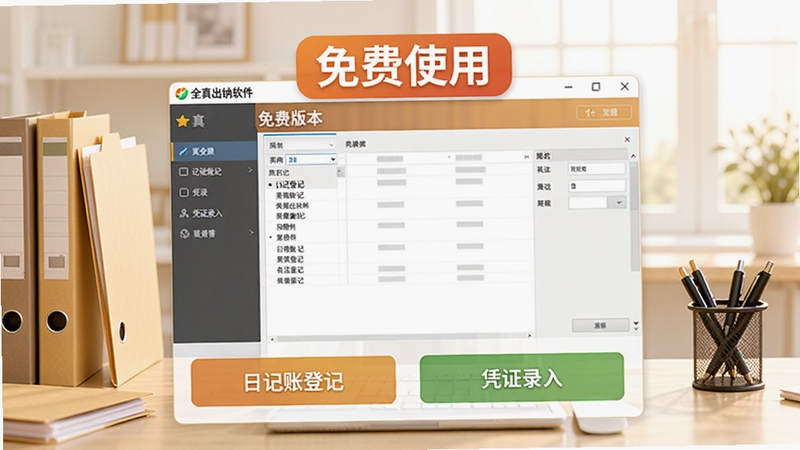 ȫ�����������Ѱ湦��չʾ���棬��������Ϊ���������棬�Ϸ��С����ʹ�á���ǩ���·���ʾ�ռ��˵ǼǺ�ƾ֤¼�밴ť�ʿ���״̬������Ϊ��������İ칫���������������ļ��кͱ�Ͳ������ɫ����ů�׺ͣ�����Booguģ������