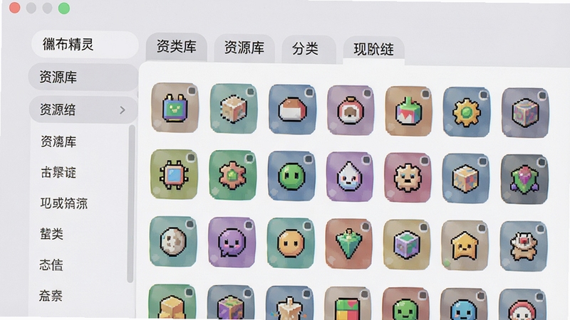ͼ�꾫������ͼ����Դ����棬����չʾ��������ǩ��ͼ������ͼ����ɫ�ʷḻ����������Ϊ��͵�ǳ��ɫ��ͻ����Դ��ķḻ�������������
