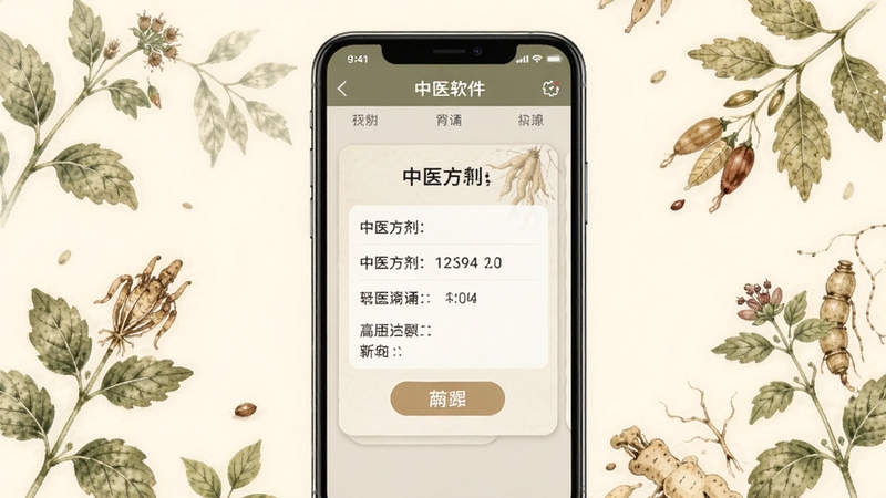 �챳��ҽ����������չʾ����������Ϊ�ֻ���Ļ����ʾ��ҽ�������п�Ƭ������Ϊ���ŵ��в�ҩֲ��廭������ɫ���ºͣ�ͻ��ѧϰ��Χ