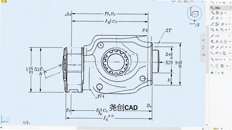 Ң��CAD������һ�����ڱ�ע�ߴ�Ļ�е���ͼֽ��д��ͼֽ�ϲ��������ĳߴ��ߺ͹�����ţ�����Ϊ����ɫ���񣬻����Ҳ���Լ�ɼ�������������������ɾ����䣬����רҵ��ͼ����