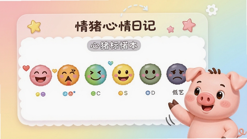 С�������ռǱ������ǩѡ����壬����չʾһ�Ų�ɫ����ͼ��ӿ��ĵ������������У�С����ͨ�������Ա����������ƣ�����Ϊ��ͽ���ɫ�ʣ������������๦��