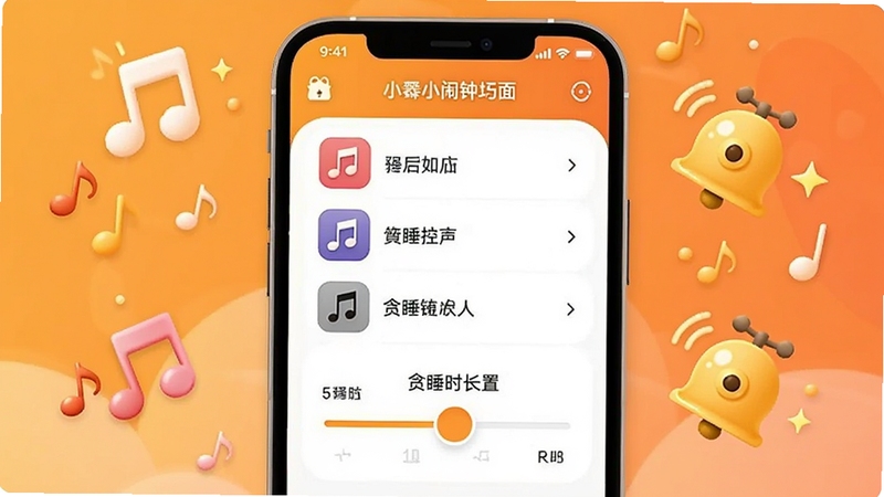 ����С��������ѡ����̰˯���ý��棬�������ֻ���Ļ��ʾ�����б���̰˯ʱ�����飬��ΧƯ��������������װ�Σ�����Ϊů��ɫ���䣬ͻ�����Ի����Ʒ�Χ