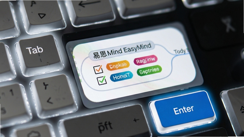 ��˼ EasyMind ��������������д����������չʾһ�����ڱ༭��˼ά��ͼ�ڵ㣬�ڵ��ڴ��д��카ѡ�����ɫ��ǩ������Ϊ����ɫ����Χ�����ż��̰��� Tab �� Enter �ĸ�����Ч�����ֿ�ݲ�������
