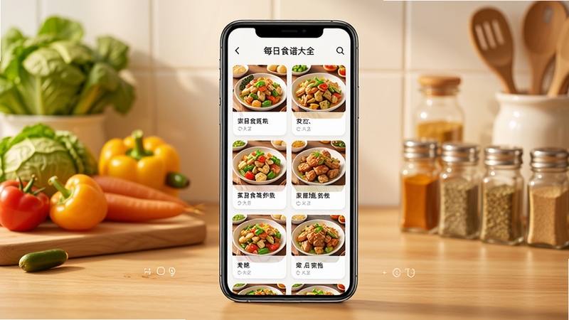 ÿ��ʳ�״�ȫ ����������չʾ�������������һ�������ֻ�����Ļ�ڳ���ɫ�ʷḻ�ļҳ����׿�Ƭ�б�������Ϊ��ܰ�ĳ���̨�棬�ڷ��������߲����ζƿ������ɫ��������ů��дʵ��񣬸������ȣ�����Booguģ������