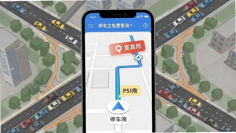 ͣ��λ��Ѳ�ѯ�������棬��������Ϊ�ֻ���Ļ��ʾ·�߹滮�복λ�յ��ǣ�����Ϊ���н�ͨ·������ͼ��ͻ��������ͷ�������ʾ������Booguģ������