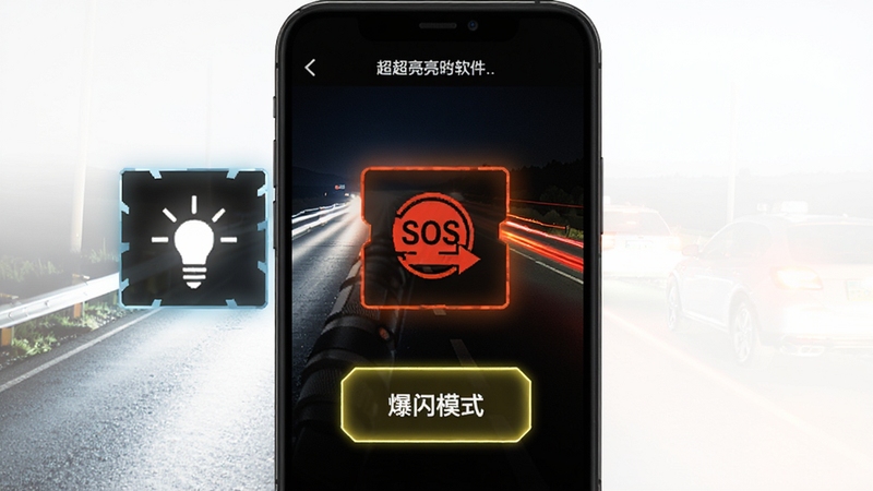 �ֵ�Ͳ�������������ܲ˵����棬����չʾ������Ŀ��ͼ�갴ť�ֱ����������SOS��Ⱥͱ���ģʽ������Ϊ����ҹ����·�������г����ƹ��ӹ���������������ɫΪ��ɫ������ť������Ŀ��ͻ��Ӧ����ȫ����