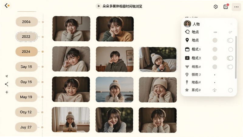 ����ý�����ʱ����������棬��������Ϊ�������е�����·ݱ�ǩ������ͼ�ٲ���������Ϊ����װ�ɫ���Ҳ�����ɸѡ���չʾ����ص㡢��ʽ�ȷ���ѡ������Χ��ܰʵ�ã�Booguģ�����ɸ���������ͼ���