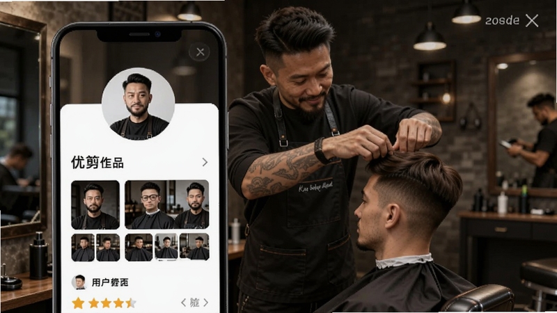 �ż�APP����ʦ������ҳ���棬�ֻ���Ļ��ʾ����ʦͷ����Ʒ�����û����ۣ�����������ʦ����Ϊ�˿������ĳ�����������ͣ�רҵ��ǿ
