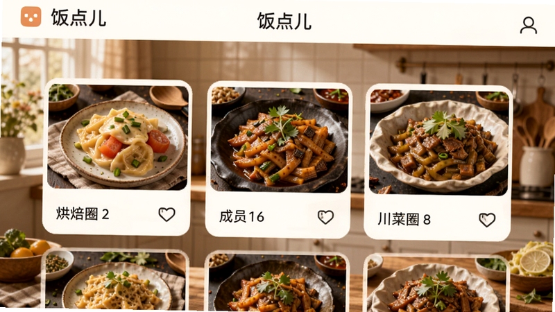 �������ʳȦ��ҳ�棬չʾ���Ȧ�ӿ�Ƭ����決Ȧ������Ȧ��ÿ����Ƭ�д���ͼƬ�ͳ�Ա������������ܰ�ĳ��������������Ӧ�������ڶ�����������ʾ