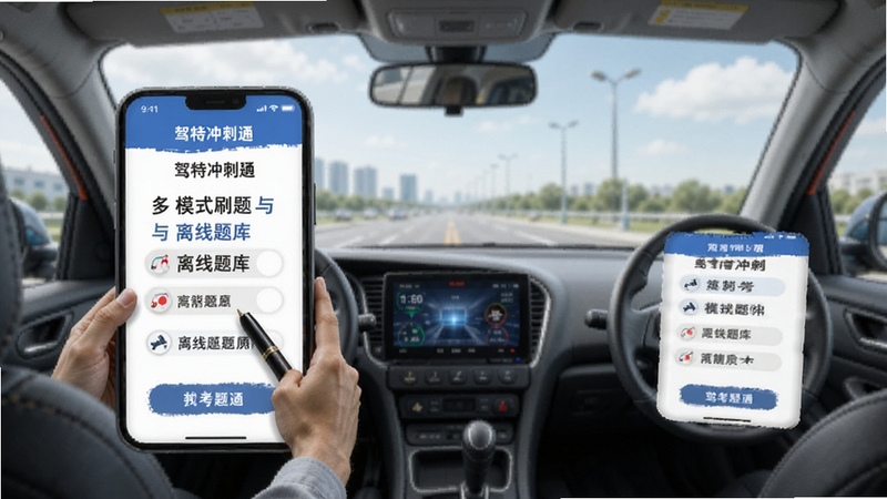 驾考冲刺通多模式刷题与离线题库使用场景图