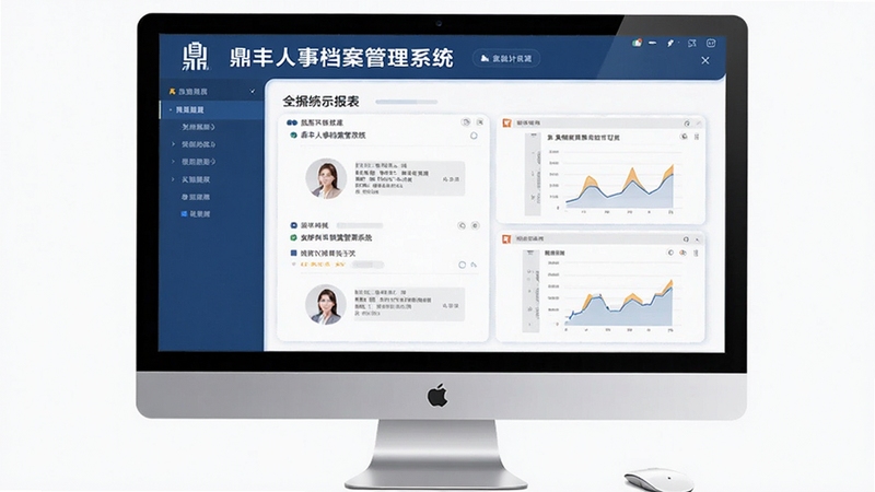鼎丰人事档案管理系统数据统计报表导出功能展示图