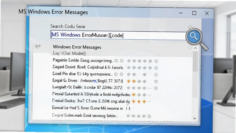 MS Windows Error Messages����������д��չʾ����������󵯳�����ϸ��������б������������������зŴ�ͼ�꣬����Ϊǳ��ɫ�칫����������Booguģ������