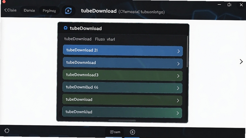 TubeDownload下载清晰度选择界面,展示多种分辨率选项列表,背景为深色主题,界面元素清晰明亮,突出tubedownload的灵活下载能力