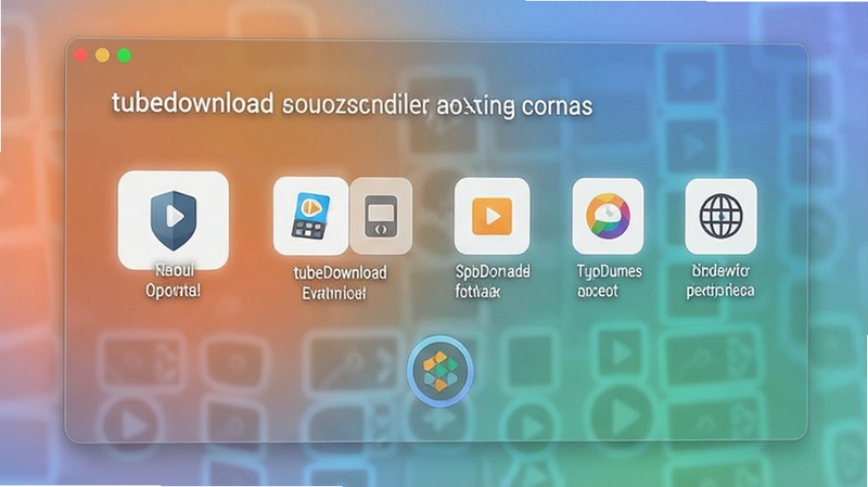 TubeDownload格式转换功能界面,展示多种输出格式选项图标,背景为柔和渐变色调,界面简洁专业,突出tubedownload的格式兼容性