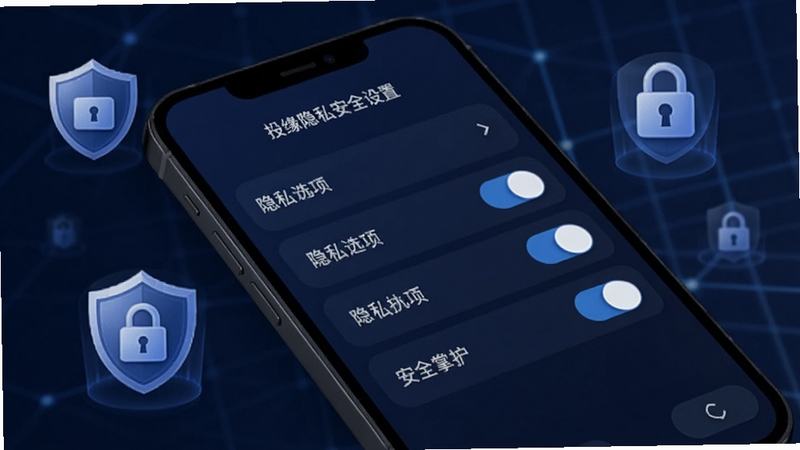 ͶԵ��˽��ȫ���ý��棬�ֻ���Ļ��ʾ��˽ѡ���б��뿪�ذ�ť������Ϊ����ɫ����ɫ������Χ�ж���������ͼ�꣬���������ؿɿ���ͻ����ȫ�������û��ƿظ�