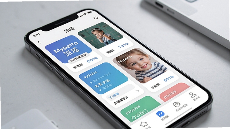 Mypetta 派塔 功能聚合 多模块整合 手机应用界面 卡片式布局 简洁高效 高清渲染