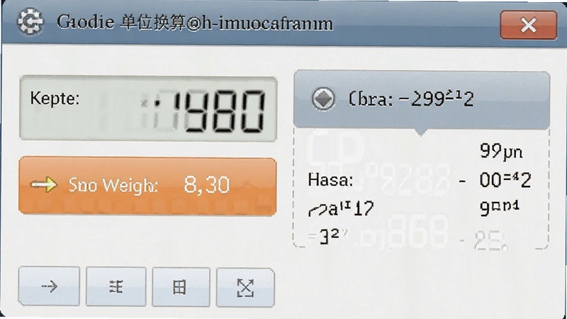 科学计算器单位换算功能界面,显示长度与重量换算选项