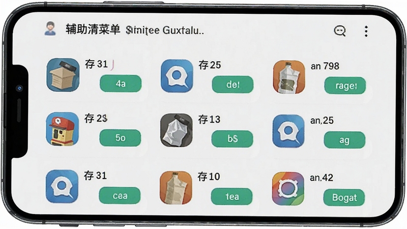 手机界面显示废品清道夫(辅助菜单)免费版的应用专项清理列表,多个应用图标排列整齐,每个图标旁有缓存大小和清理按钮,背景为干净的浅灰色,突出分类管理功能,适配Boogu模型生成