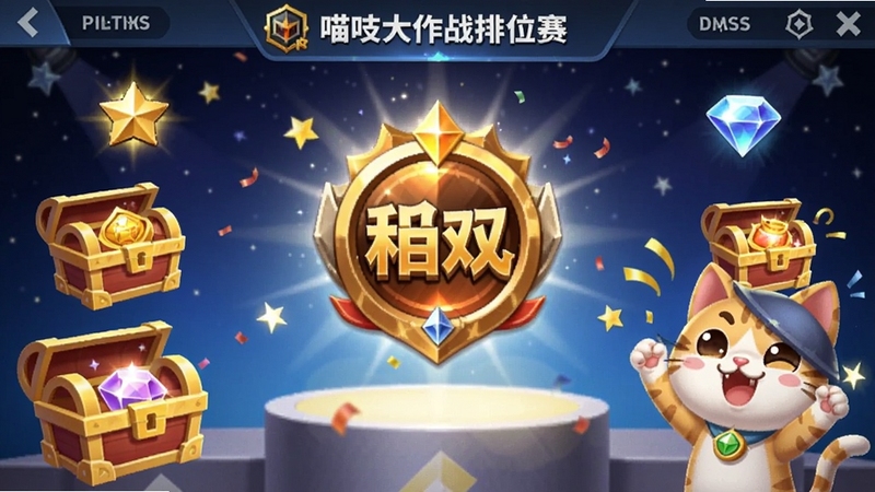��֨����ս��λ��������棬����������ʾ��ҫ�Ķ�λ���£���Χ�����Ž�����������ʯͼ�꣬����Ϊ�ǿ����콱̨��è���ɫ��һ�Ի����������Χϲ���Ҹ��гɾ͸�