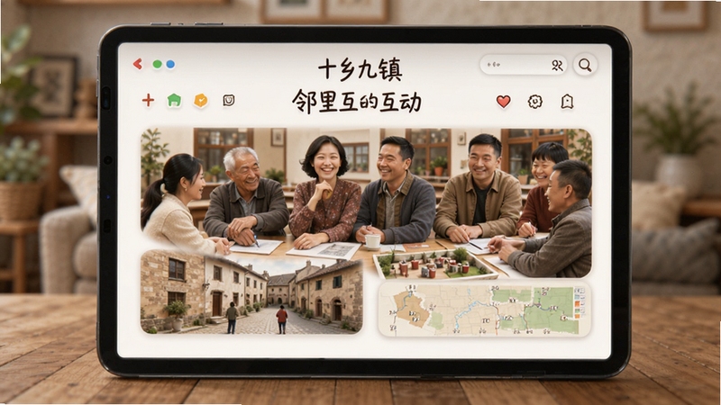 十乡九镇 邻里互动界面