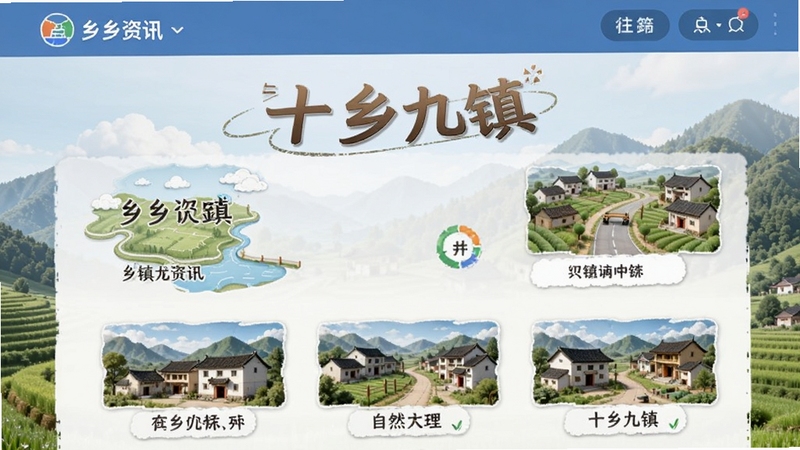 十乡九镇 乡镇资讯界面