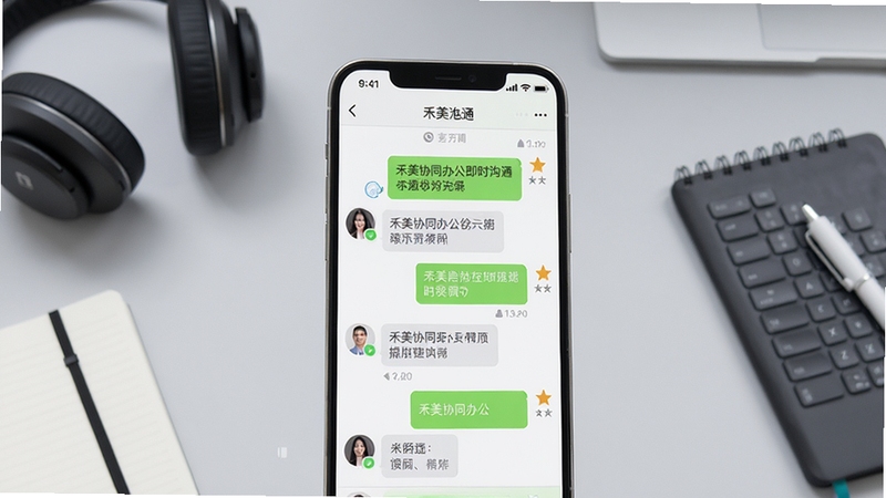 ����Эͬ�칫��ʱ��ͨ���棬��������Ϊ�ֻ���Ļ��ʾȺ�ĶԻ���������Ϣ�������У��Ա����Ѷ���ִ��Ǻ��Ǳ�ͼ�꣬����Ϊ���ǳ��ɫ�칫���棬��׺�������ʼǱ���Ԫ�أ����������������Booguģ������