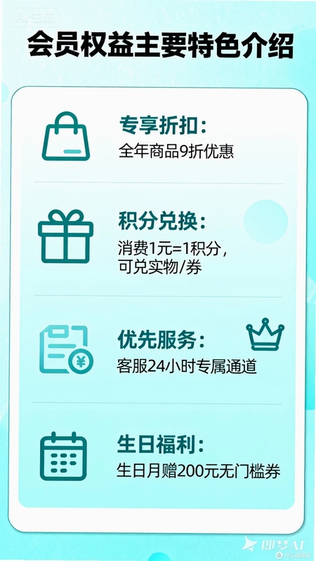 卓屿商城 会员 权益 说明