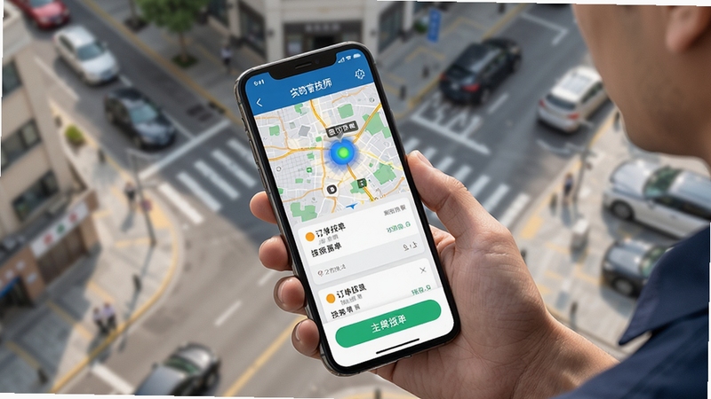 ��㵽�Ҽ�ʦ��ʵʱ�ӵ����棬�ֻ���Ļ��ʾ����������ͼ�ֲ��붩����Ƭ�б�����ʦ�ֳ��ֻ��鿴�������飬����Ϊ���н�������ͼ������������ͻ������������ӵ���������