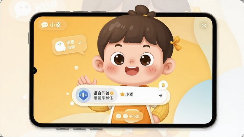问小添 语音问答界面