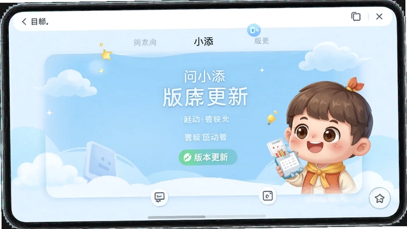 问小添 版本更新界面