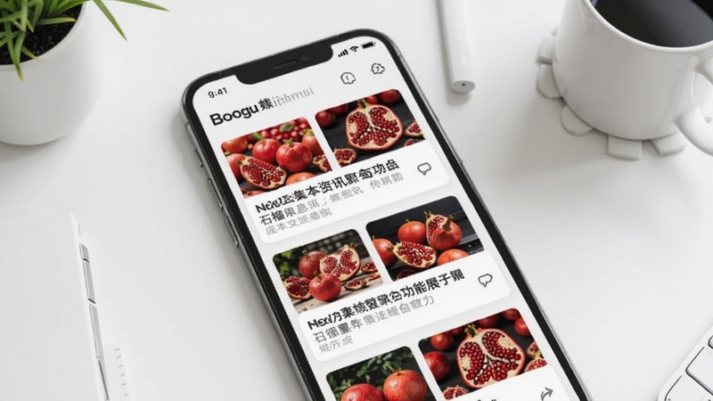 ʯ���Ƽ�������Ѷ�ۺϹ���չʾ���������ֻ���Ļ��ʾ�������ſ�Ƭ�б���ÿ�ſ�Ƭ��������ͼ�ͱ������֣�����Ϊ����İ�ɫ���滷����ͻ����Ϣ���Ű棬����Booguģ������