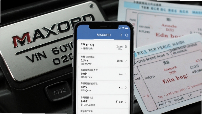 MAXOBD ������Ϣ��ȡ���棬�ֻ���ĻչʾVIN���복���������б�������Ϊ������������ʻ֤��д�����������